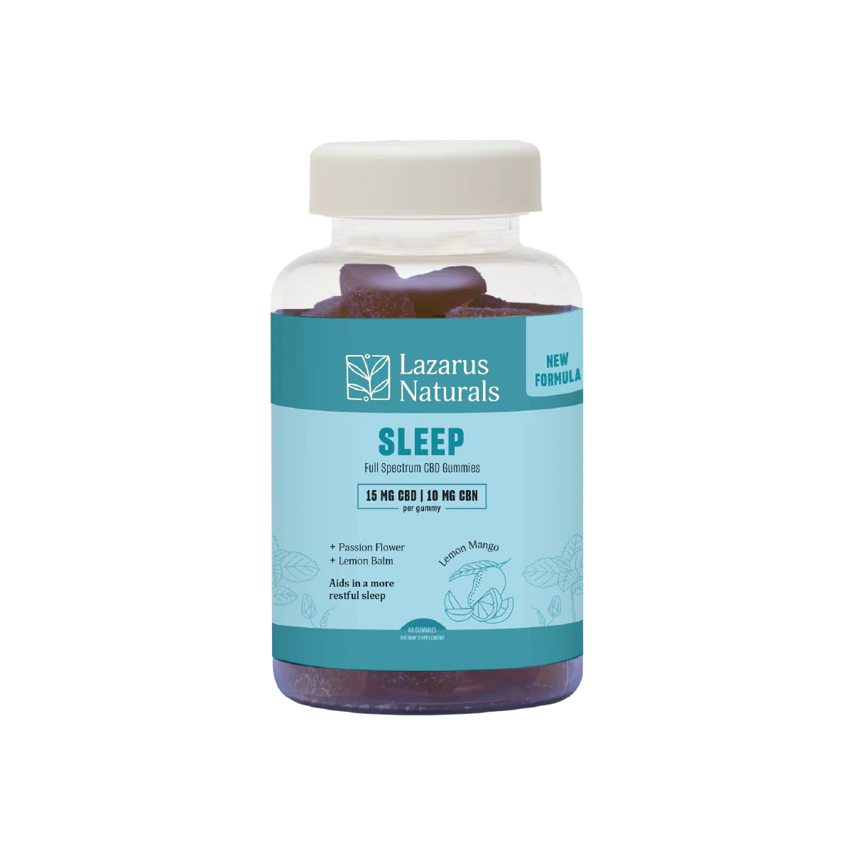Lazarus Naturals CBD Gummies - Sleep (15mg CBD + 5mg CBG + 5mg CBN)