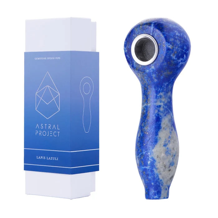 Gemstone Spoon Pipe - Lapis Lazuli