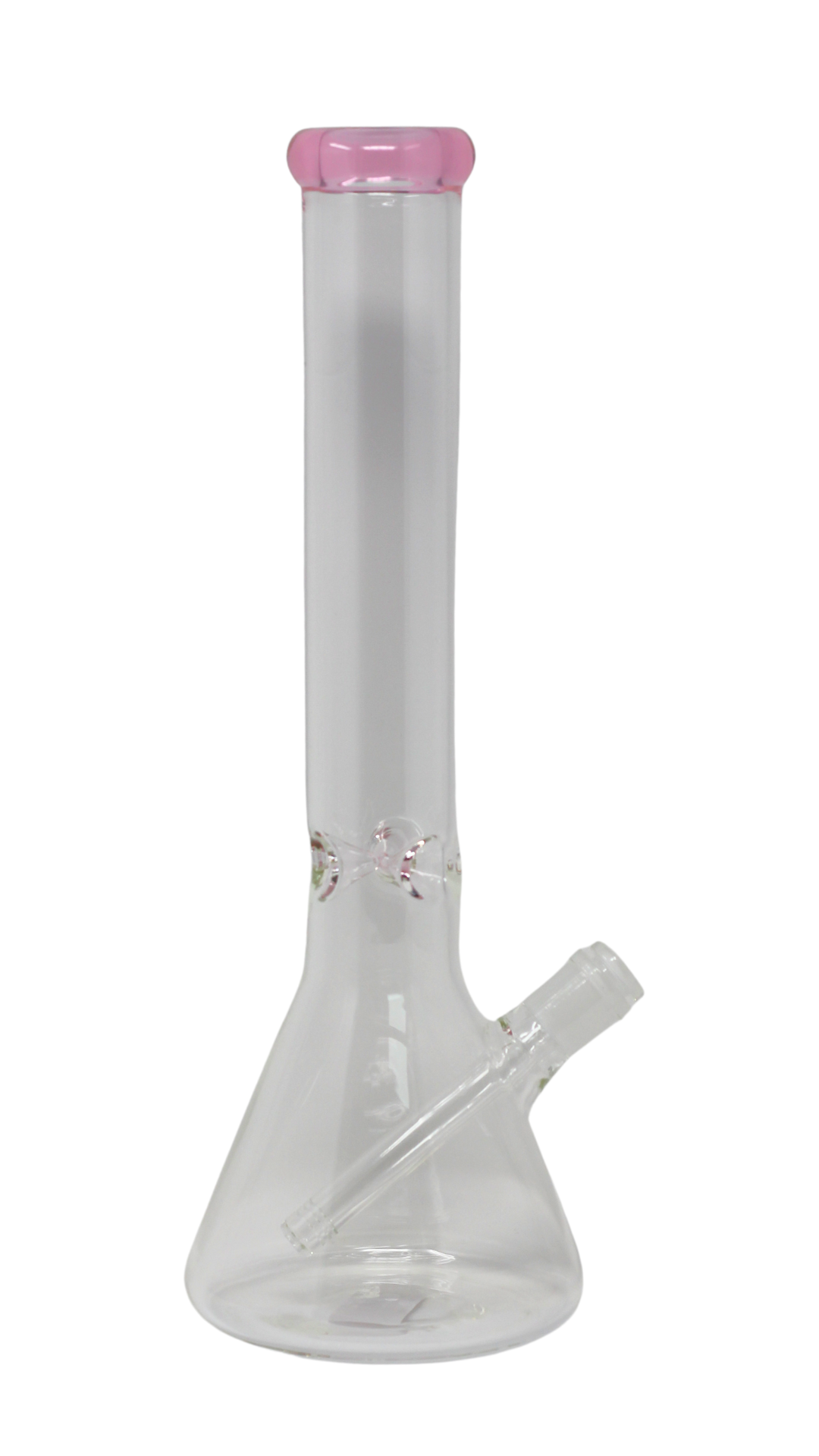 WP 176 Beaker - 16" Clear Glass One-Tone Beaker Water Pipe 5 mm