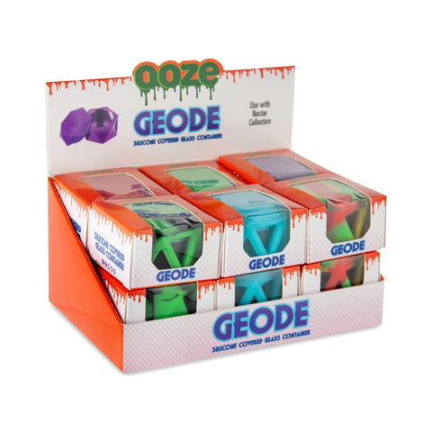Ooze Geode Silicone Covered Glass Container