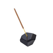 Faceted Incense Holder - Obsidian