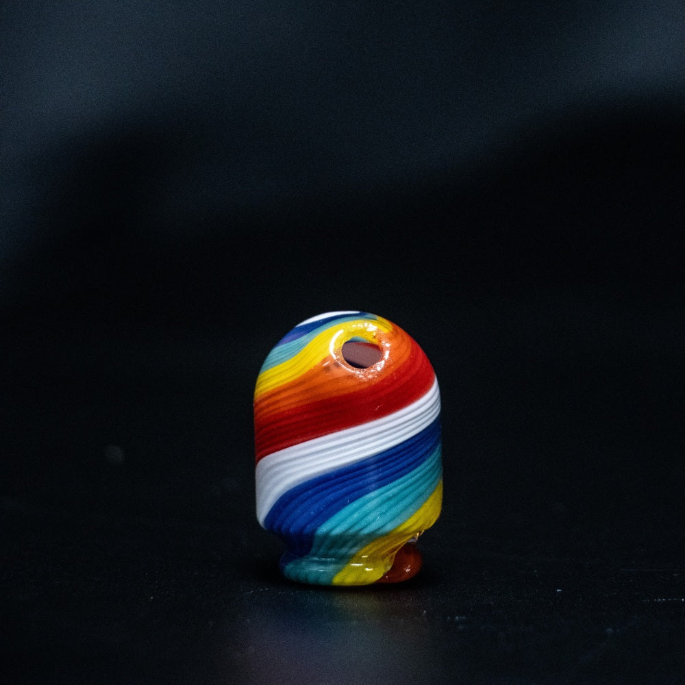 Yo Dabba Dabba - Puffco Pivot Glass Mouthpiece Rainbow Bulb