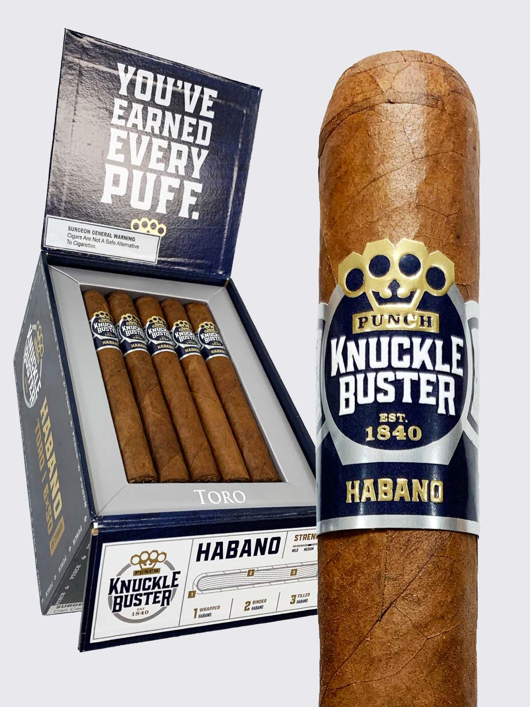 Punch Knuckle Buster Habano Robusto 4.5x52 – Alien Smoke & Vape Shop