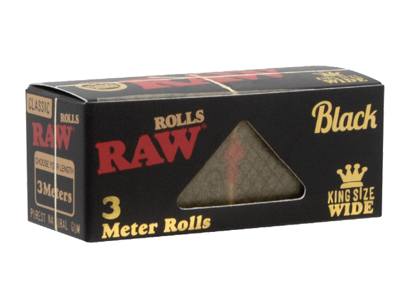 Raw Rolls 3 Meter Black Classic King Wide Size