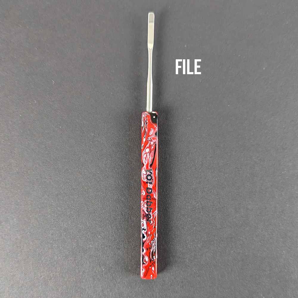 Yo Dabba Dabba Resin Handle YO! Dabber File Tip - Black & White