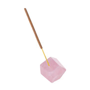 Faceted Incense Holder - Rose Quartz