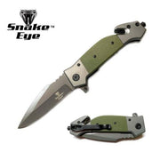Snake Eye Tactical Rescue Style Spring Assist Knife 9"