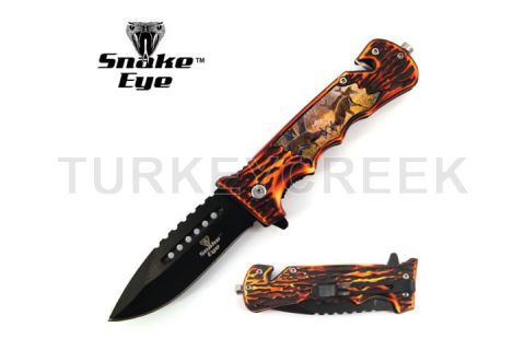 Snake Eye Tactical Spring Assisted Knife 4.5- Deer