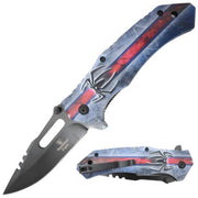 Snake Eye Tactical Spider Design Spring Assist Knife