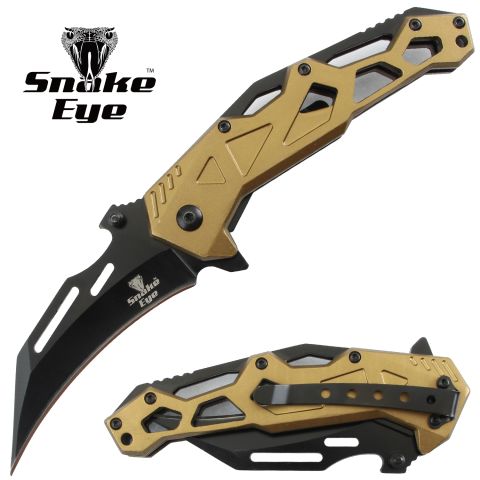 Snake Eye Tactical Karambit Spring Assist Knife