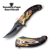 Snake Eye Tactical Spring Assisted Knife 4.5- Fire Dragon