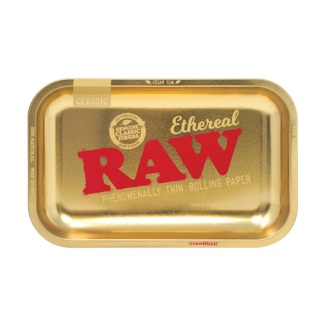 Raw Rolling Tray Ethereal Gold