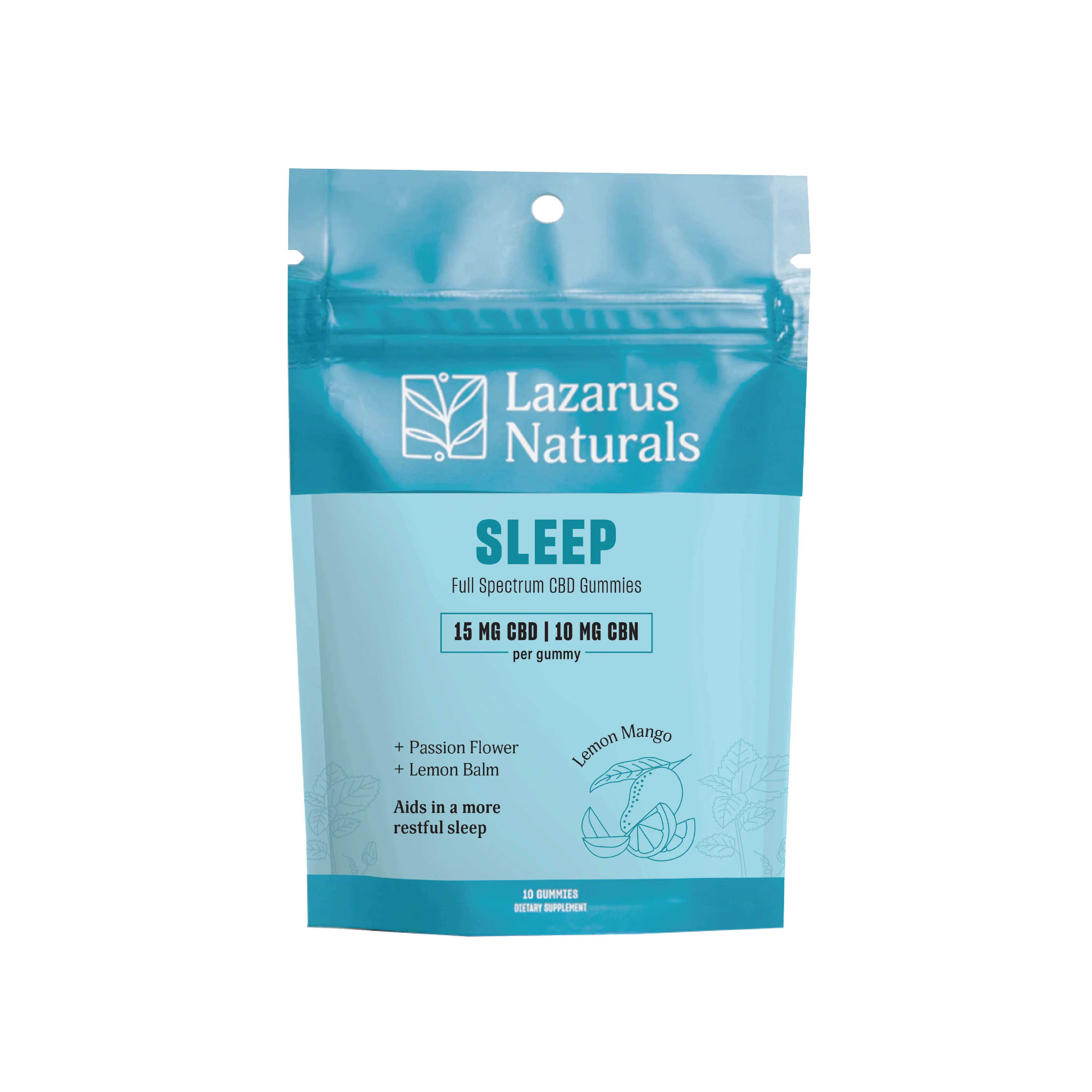 Lazarus Naturals CBD Gummies - Sleep (15mg CBD + 5mg CBG + 5mg CBN)