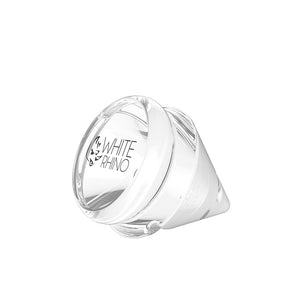 White Rhino Spinner Glass Diamond Carb Cap