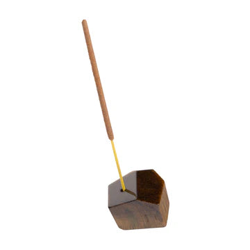 Faceted Incense Holder - Tiger Eye