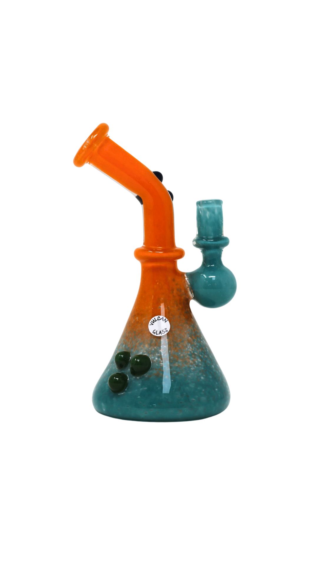 Vulcan Glass Studios Bent Neck Frit Fade Mini Rig