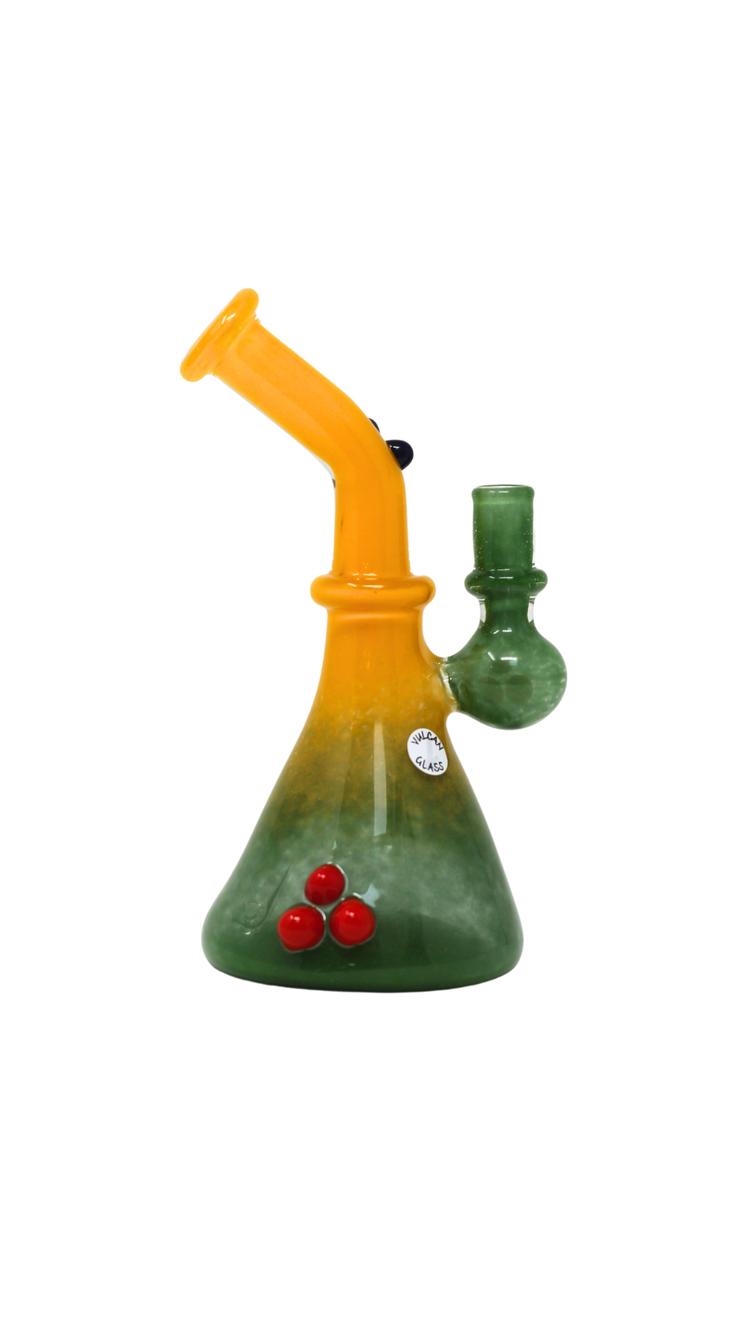 Vulcan Glass Studios Bent Neck Frit Fade Mini Rig