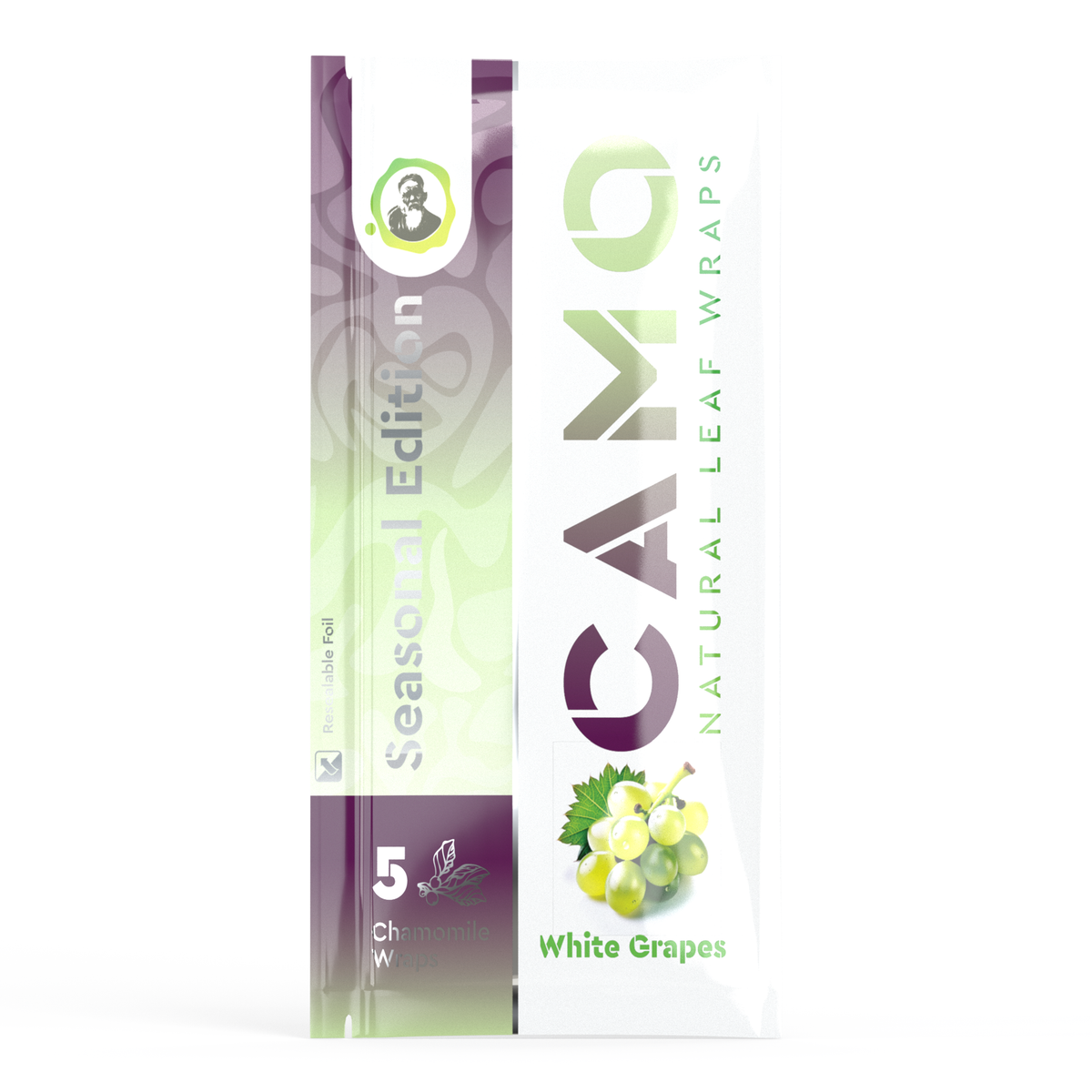 Camo Natural Leaf Wraps - White Grape