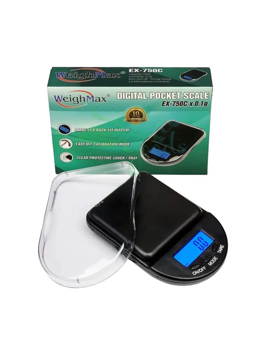 Weigh Max Digital Pocket Scale 750g x 0.1g