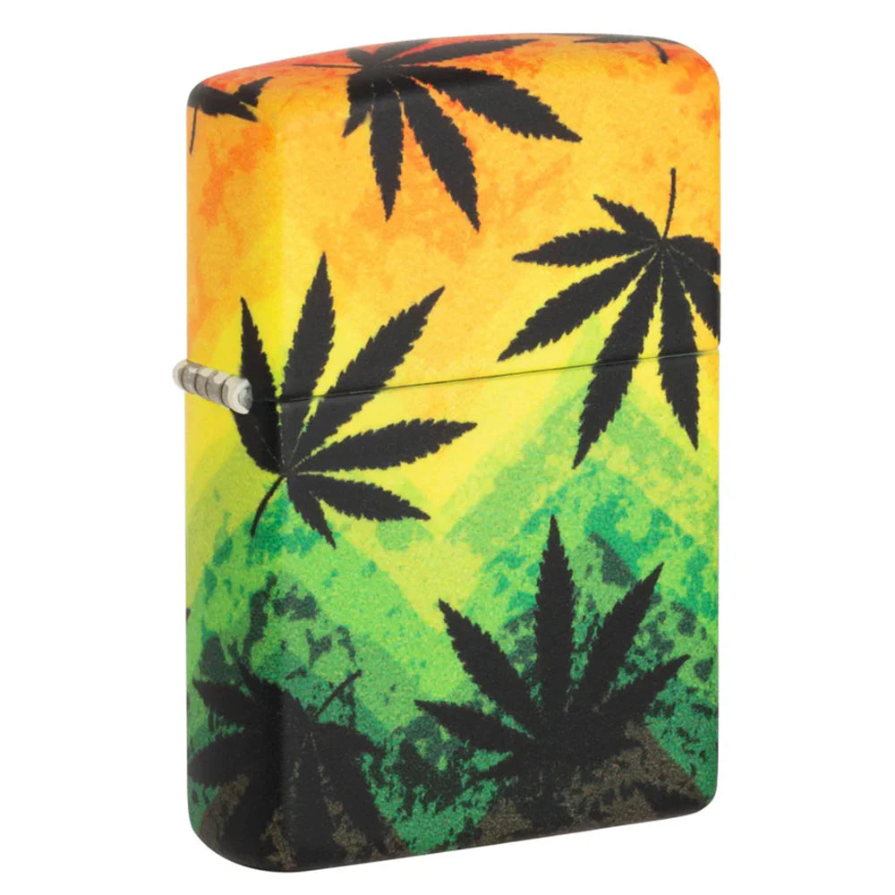Zippo Lighter $41.95 - Rasta Leaf