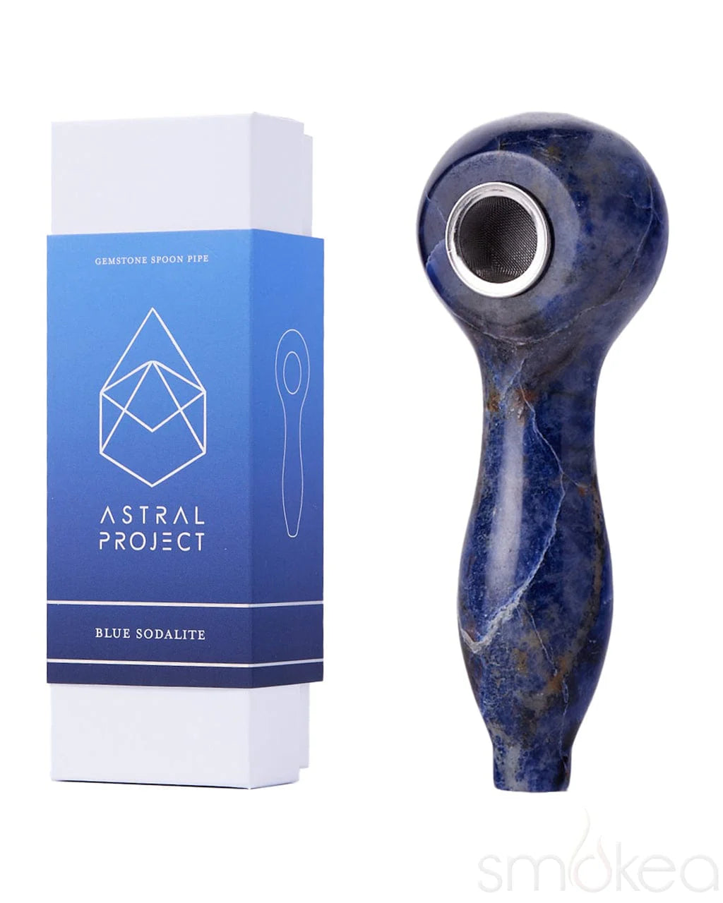 Gemstone Spoon Pipe - Blue Sodalite