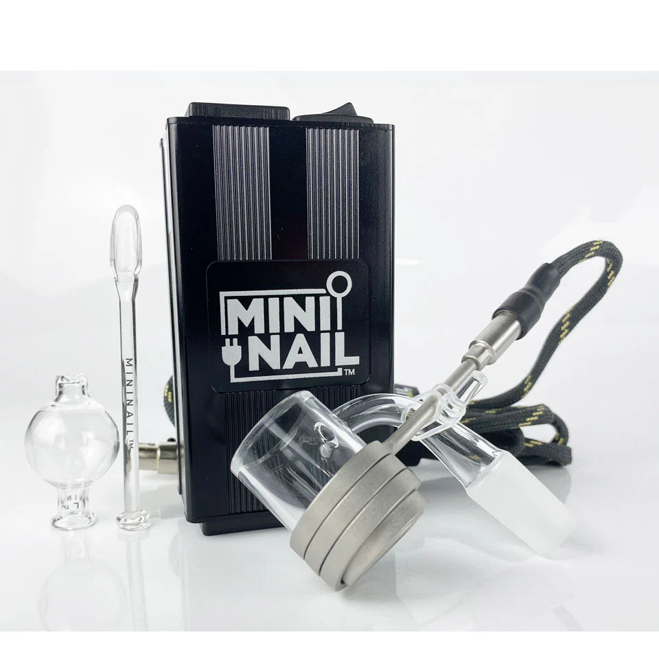 Mini Nail Micro ENail Complete Kit - Quartz Banger Glass Shovel/Bubble Cap