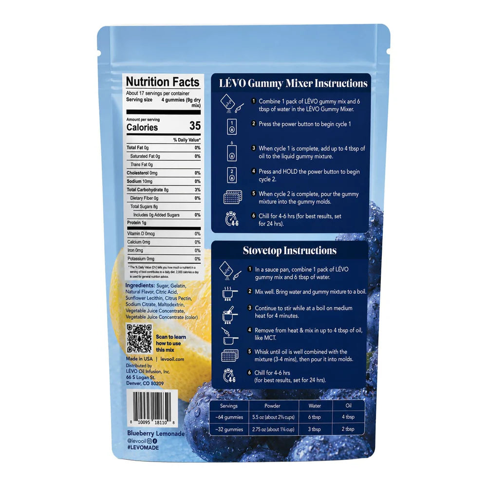 LĒVO Gummy Mix - Blueberry Lemonade (5.5oz)