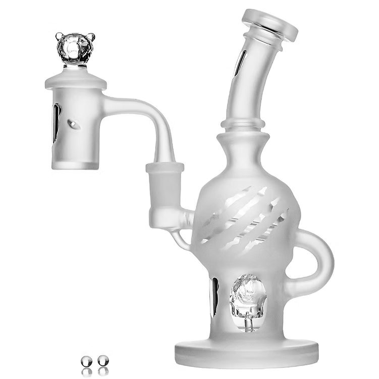 Bear Quartz Worked Sandblasted Sphere Box