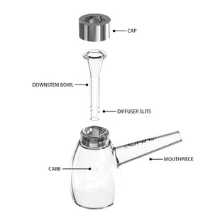 White Rhino EZ Clean Bubbler Water Pipe V5