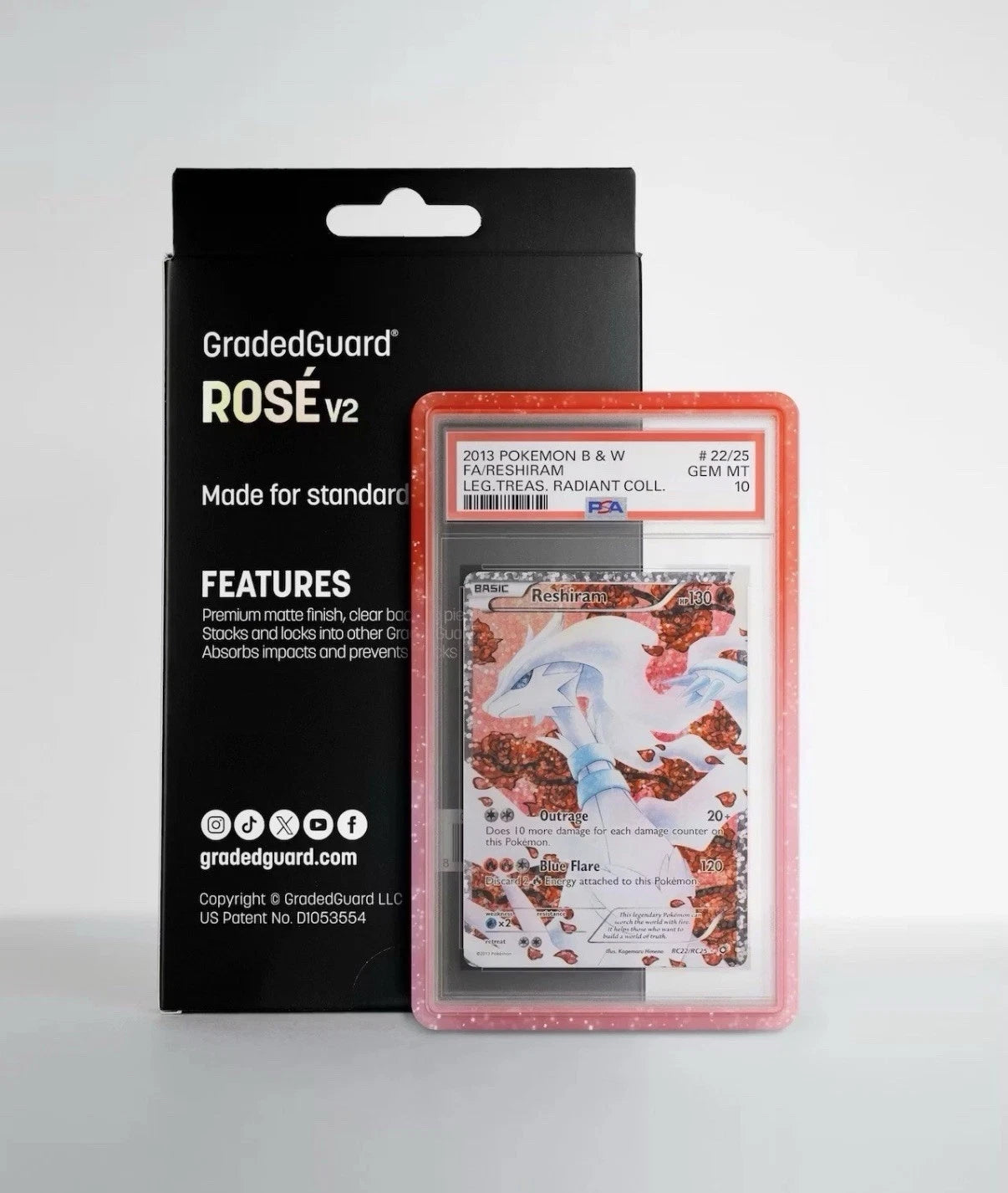GradedGuard PSA Graded Case Guard Protector Rose V2 Limited Edition New