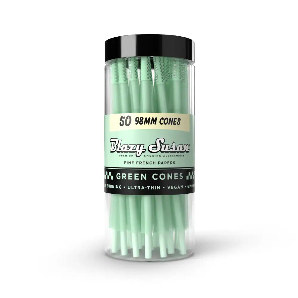 Blazy Susan Green 98mm Size Cones 50pk