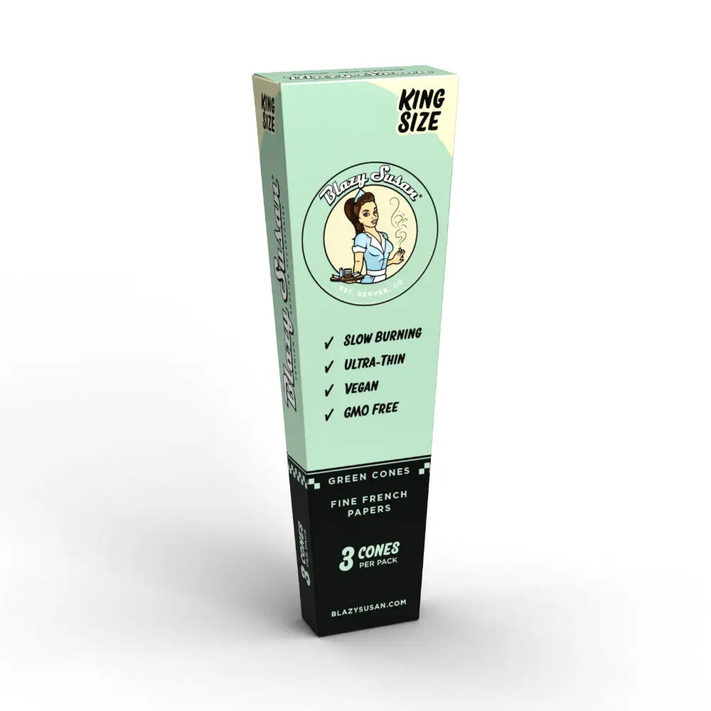 Blazy Susan Green King Size Cones 3pk