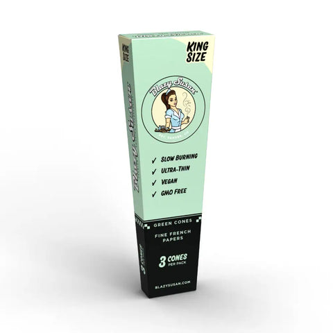 Blazy Susan Green King Size Cones 3pk