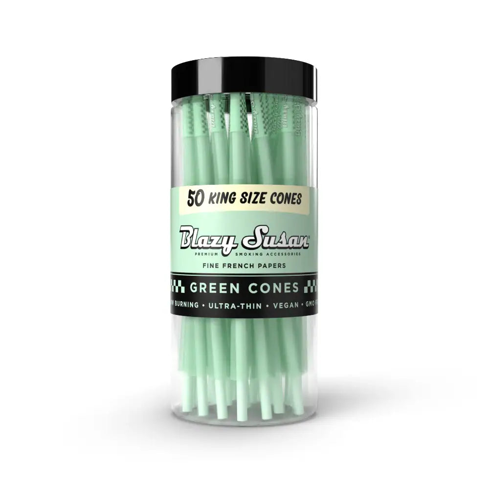 Blazy Susan Green King Size Cones 50pk