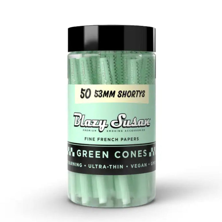 Blazy Susan Green Shorty Size Cones 53mm 50pk