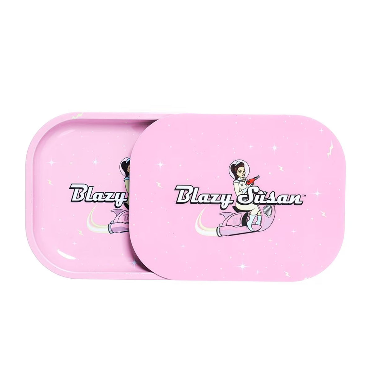 Blazy Susan Medium Rolling Tray With Magnetic Lid