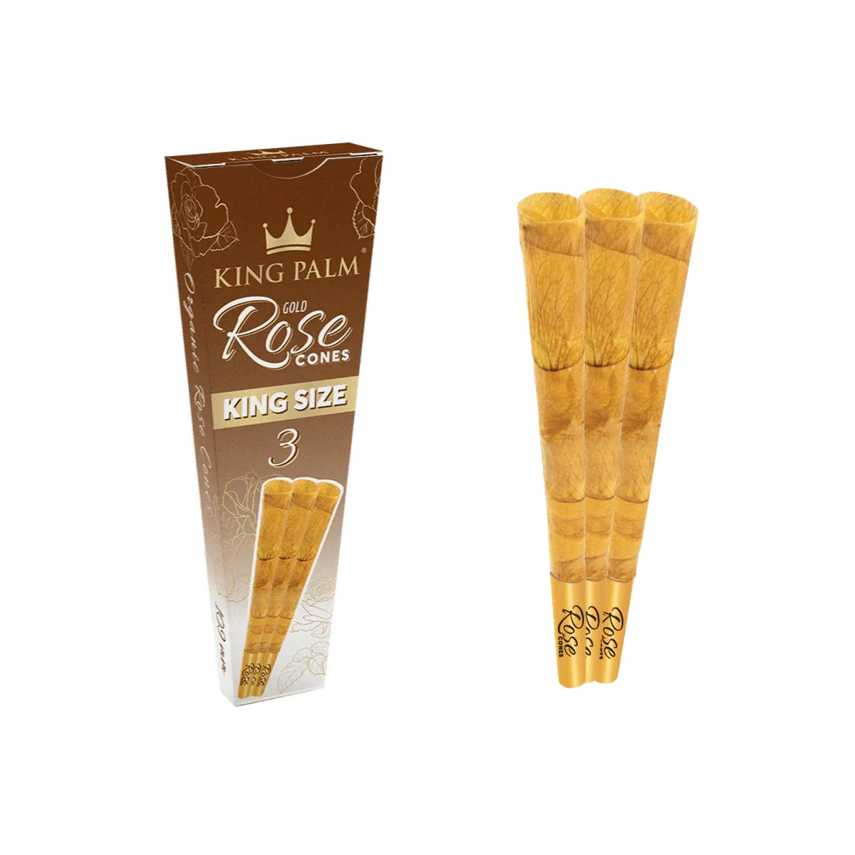 King Palm Rose Petal Cones King Size 3pk Gold