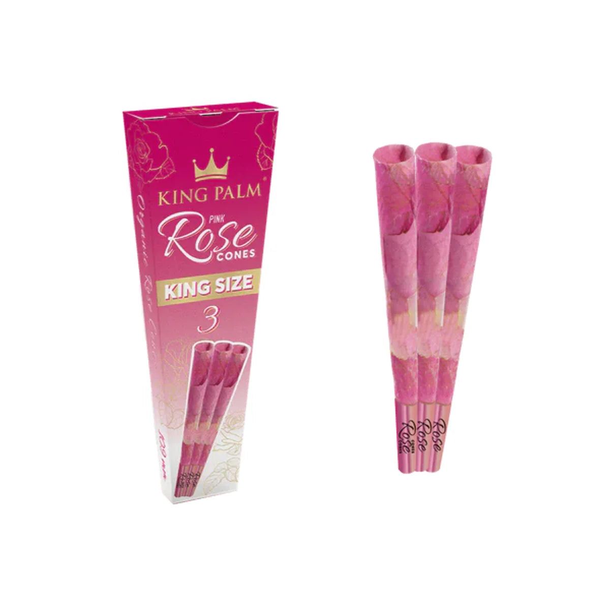 King Palm Rose Petal Cones King Size 3pk Pink