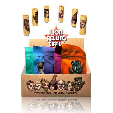 Lion Rolling Circus 6mm Pre Rolled Unbleached Tips