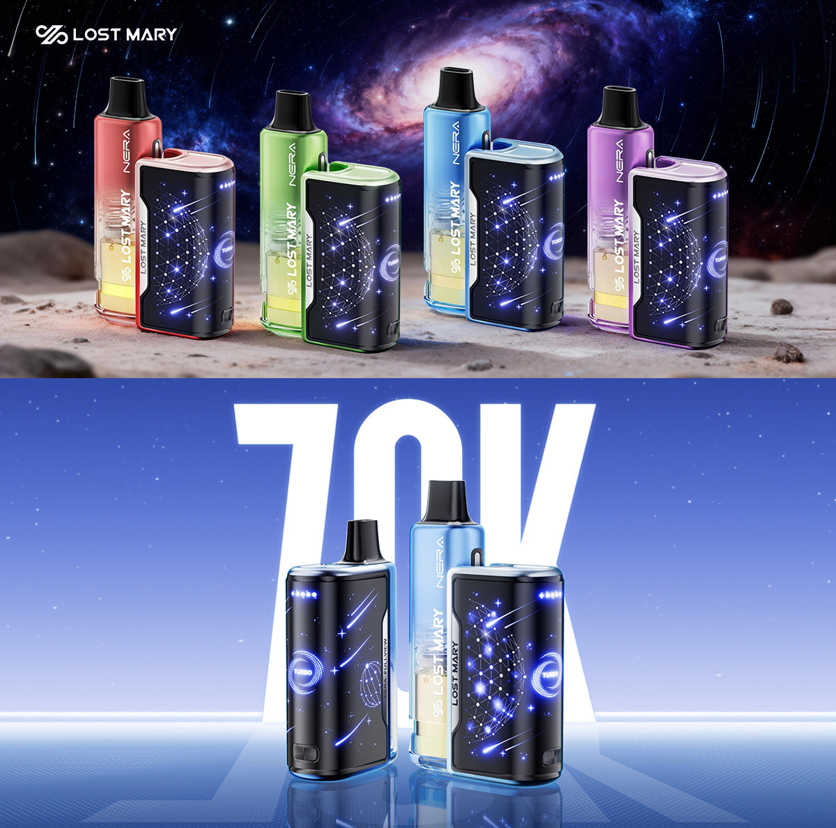 Lost Mary Nera Fullview 70k Puff