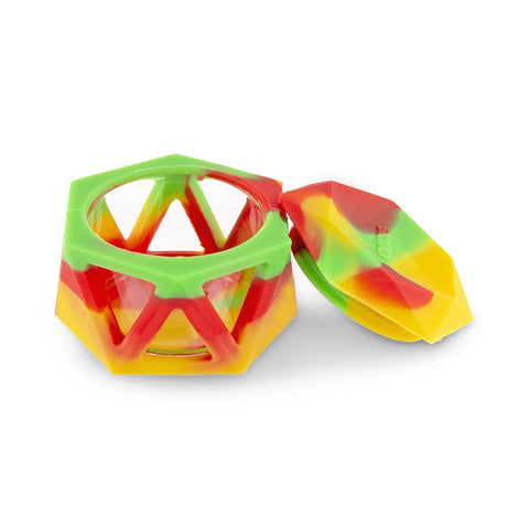 Ooze Geode Silicone Covered Glass Container