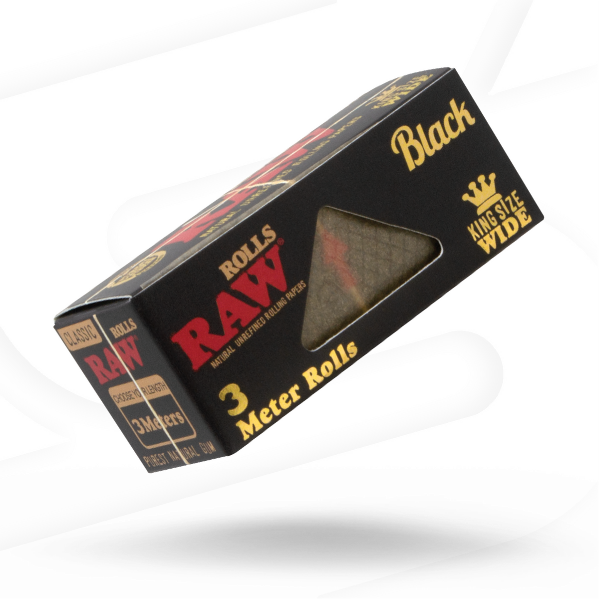 Raw Rolls 3 Meter Black Classic King Size Wide