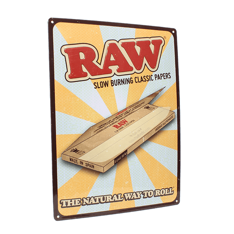 Raw Retro Tin Store Sign - Papers