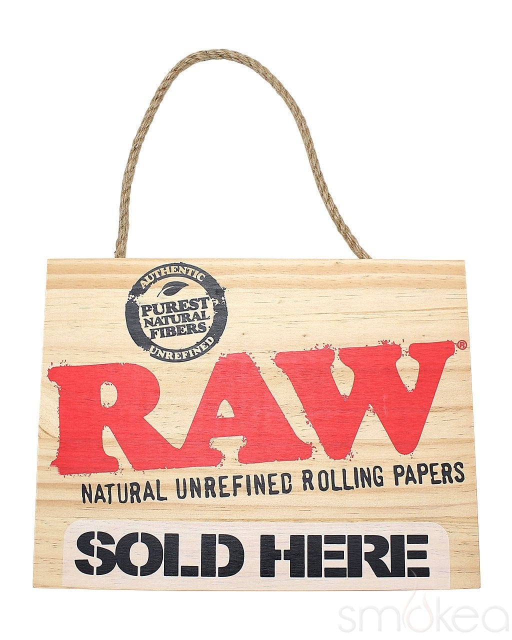 Raw Wooden Store Sign - Sold Here