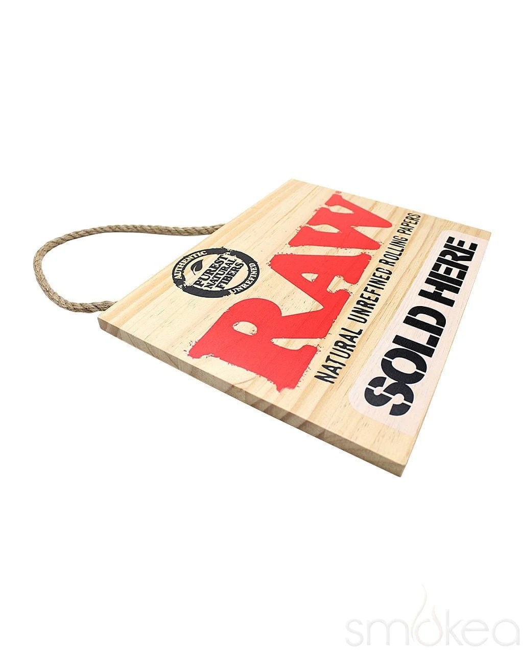 Raw Wooden Store Sign - Sold Here