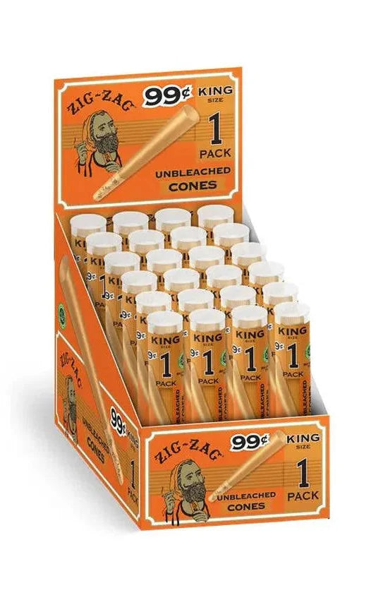 Zig Zag Unbleached Cones King Size 1ct