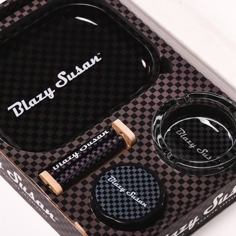 Blazy Susan Smoker's Kit 4pc. - Carbon Black