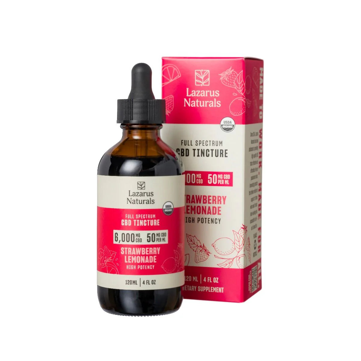 Lazarus Naturals Full Spectrum CBD Tincture- Strawberry Lemonade