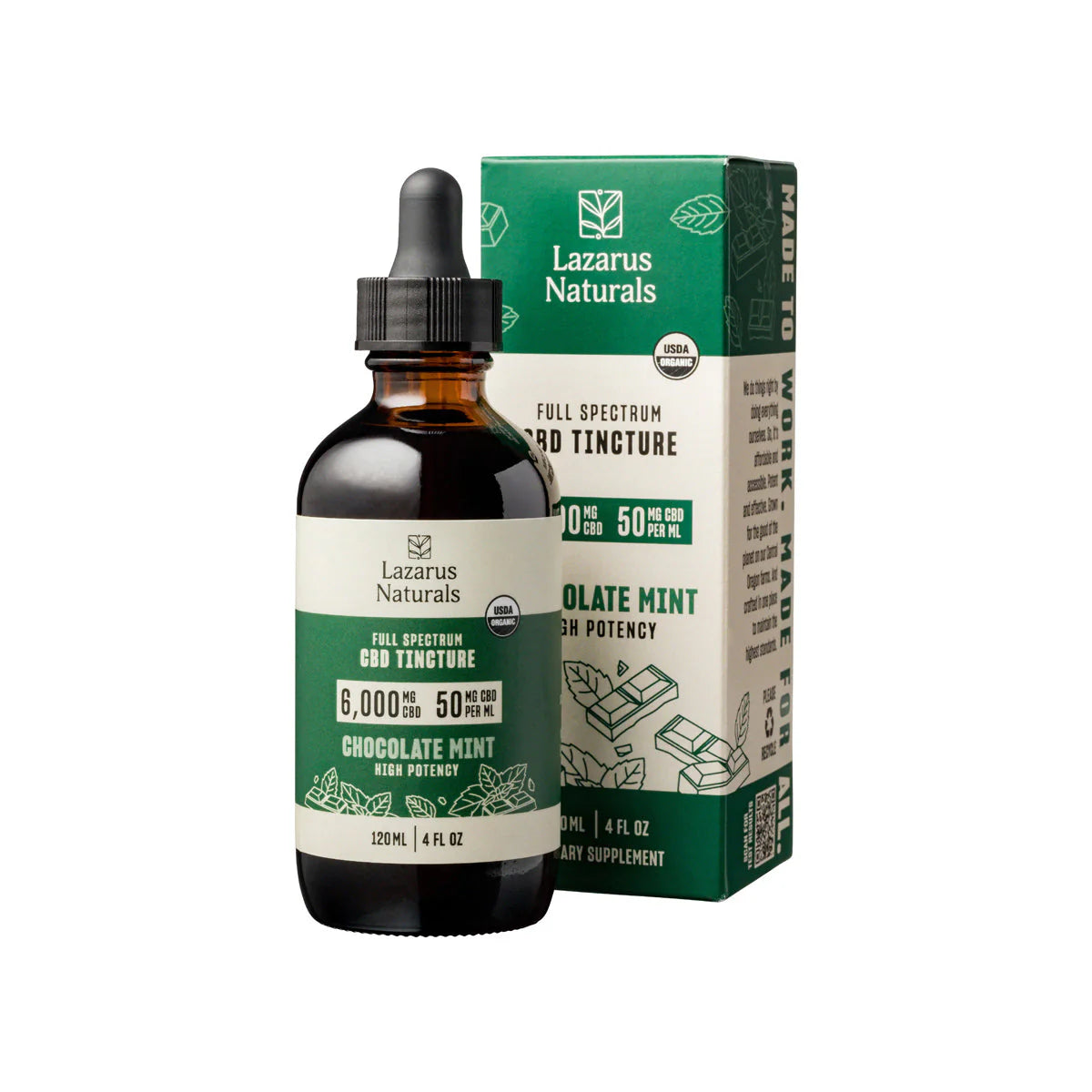 Lazarus Naturals Full Spectrum CBD Tincture Chocolate Mint