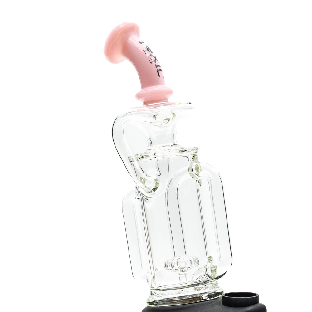 Toxic Glass- Carta Glass Disc Perc Reycler Slime Pink